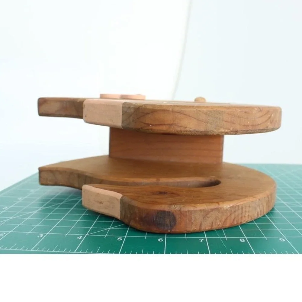 Vintage Wooden Goose Napkin Holder Heart‎ Country Farmhouse Decor Brown 7.5in